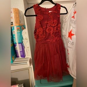 Short red dress